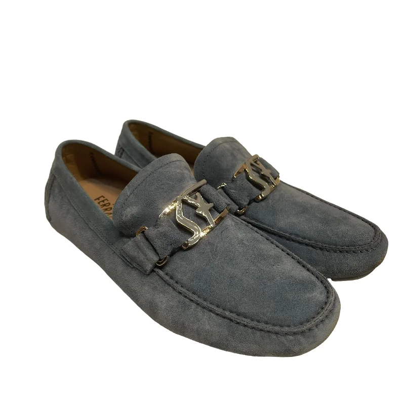 Stylish Sneakers For Running Salvatore Ferragamo/Loafers/US 8/Suede/BLU/