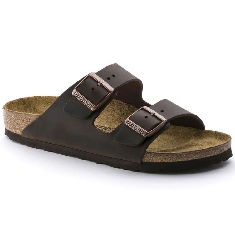 BIRKENSTOCK ARIZONA CLASSIC FOOTBED SANDAL - HABANA OILED LEATHER