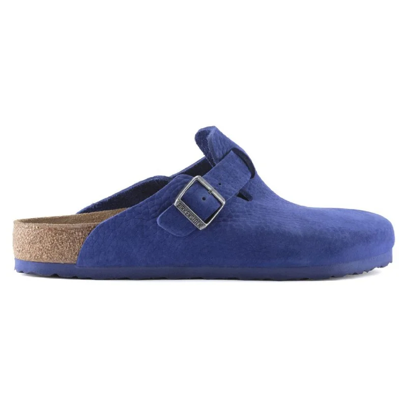 Birkenstock Boston Nubuck Leather Clog - Indigo Blue