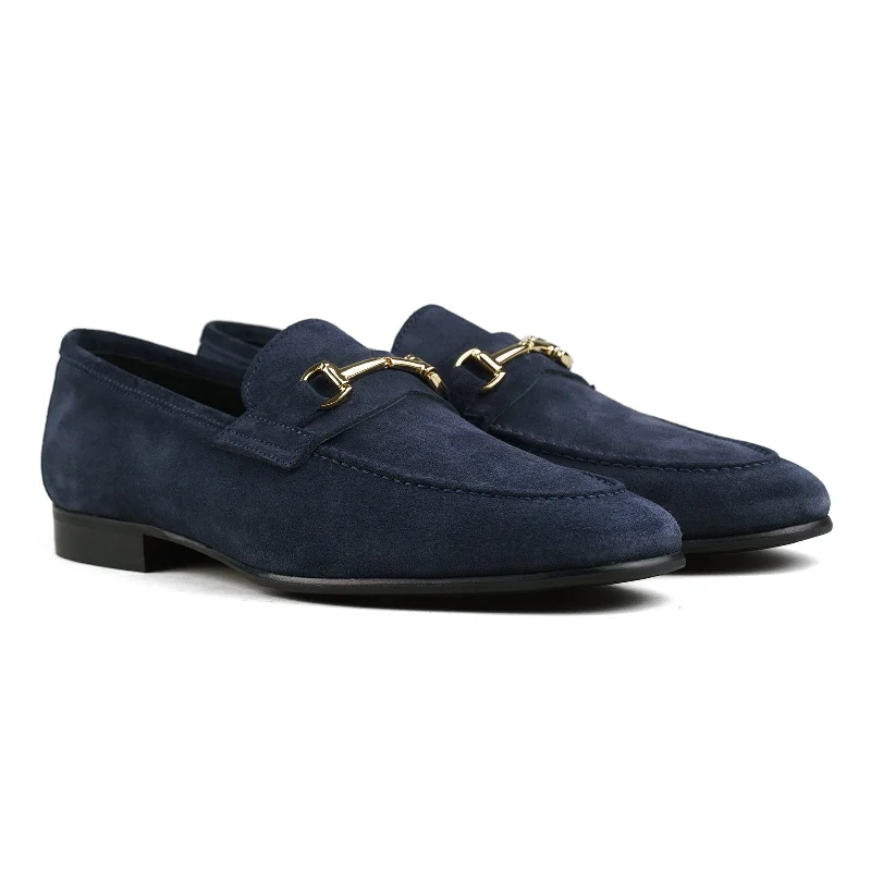 Blake Bit Loafer - Navy Suede