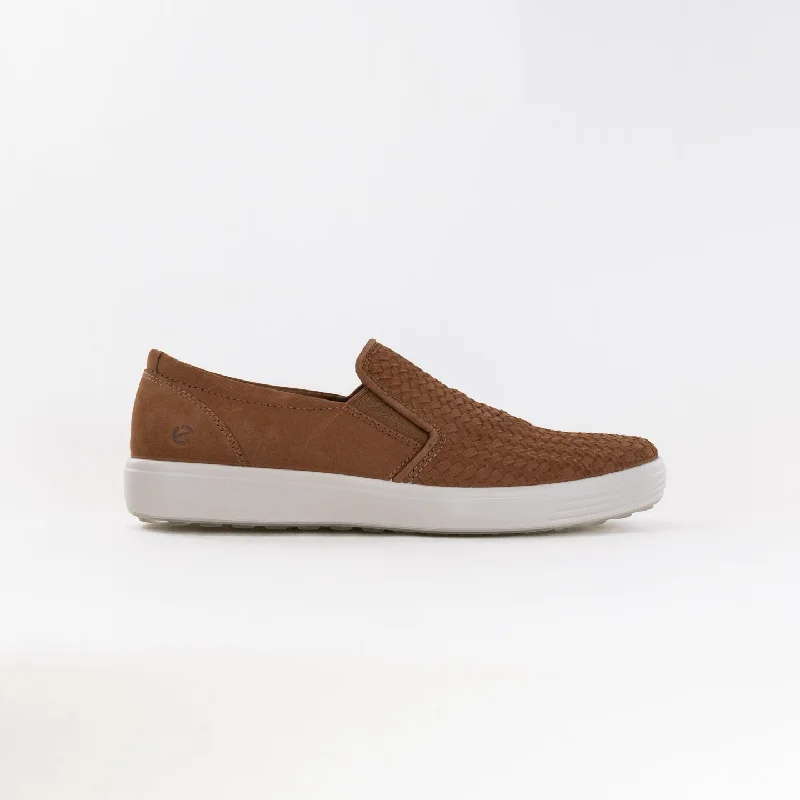 ECCO Men's Soft 7 Woven Slip-On (Men's) - Camel