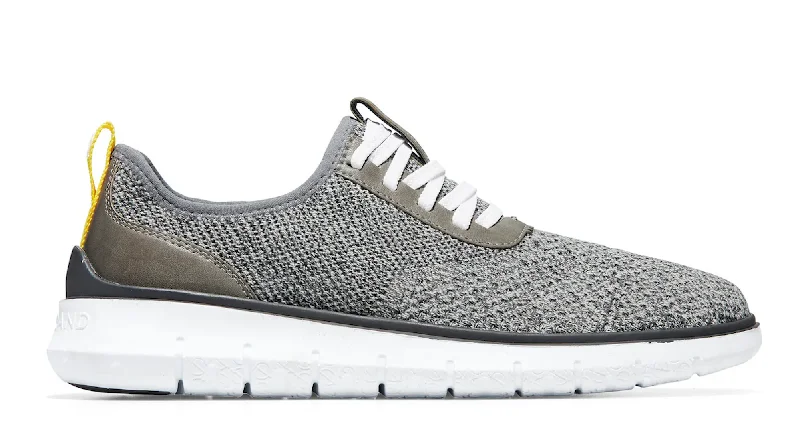 MEN'S COLE HAAN GENERATION ZERØGRAND STITCHLIGHT | GRAY KNIT / YELLOW / WHITE