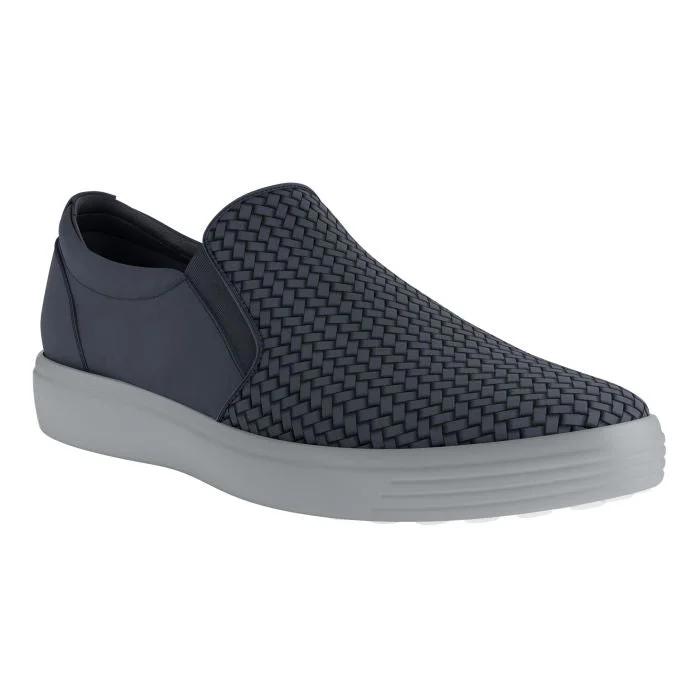 Mens Ecco Soft 7 Woven Slip-On in Ombre