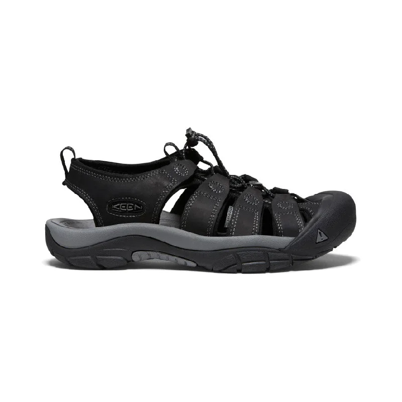 Men's Newport Leather Sandal  |  Black/Steel Grey