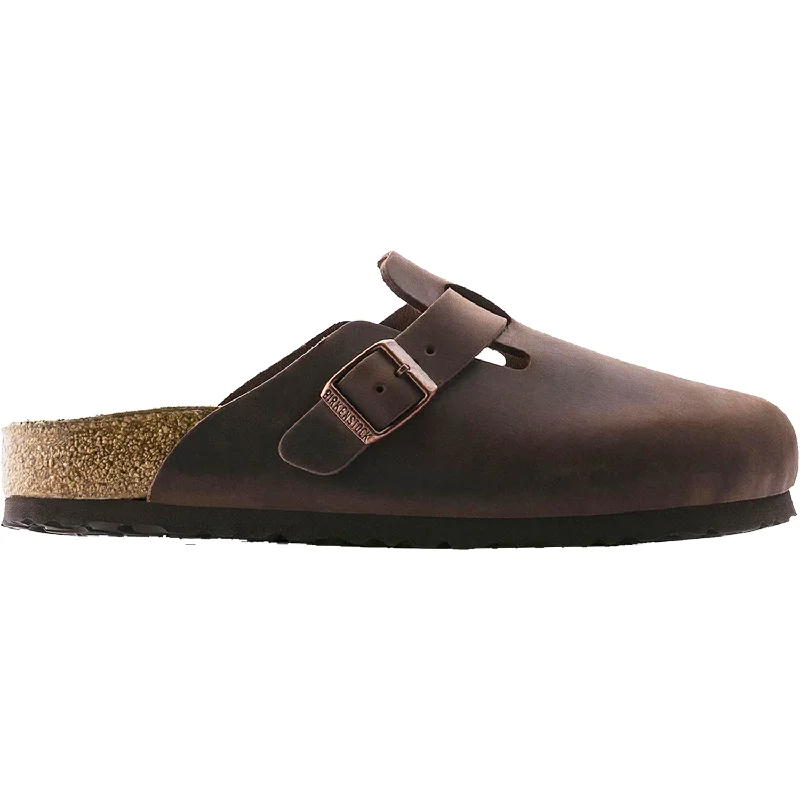 Unisex Birkenstock Boston Soft Footbed Habana Oiled Leather