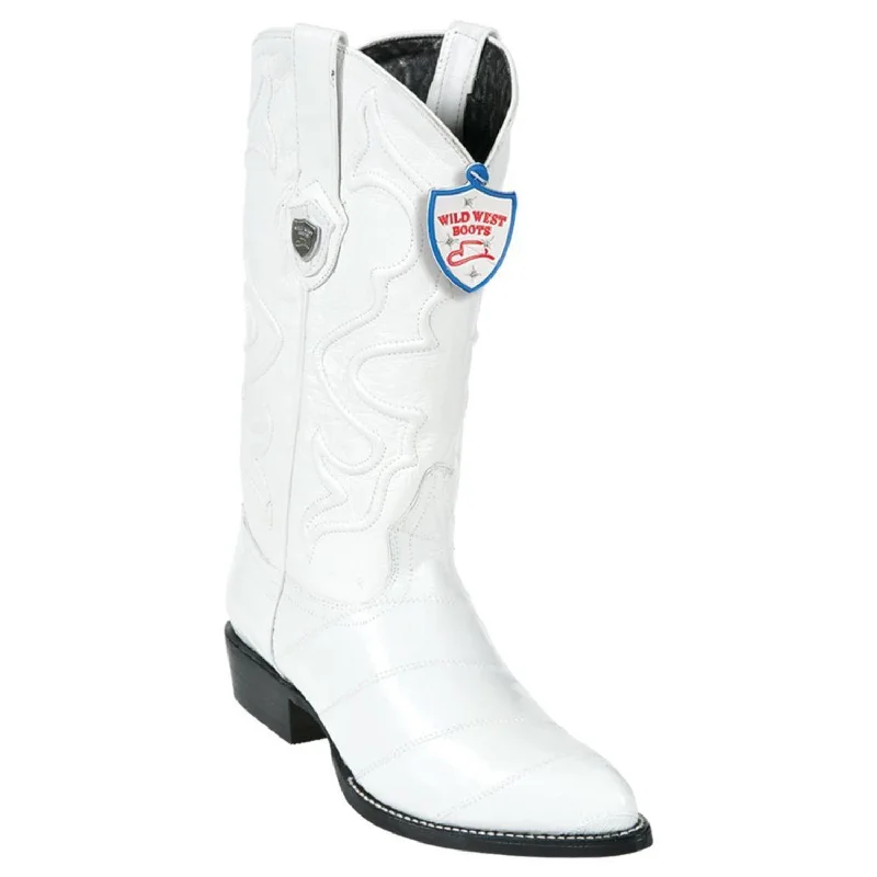 Wild West 2990828 Men's | Color White | Men's Wild West Eel J Toe Boots Handcrafted