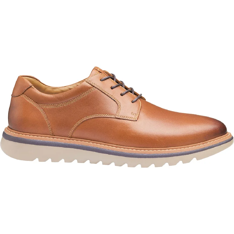 Men's Johnston & Murphy Braydon Plain Toe Tan Full Grain Leather