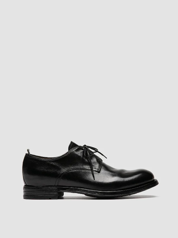 BALANCE 019 - Black Leather Derby Shoes