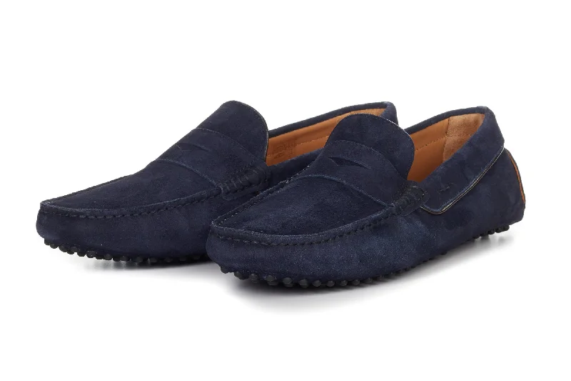 Trendy Formal Shoes The McQueen Driving Loafer - Midnight Blue Suede
